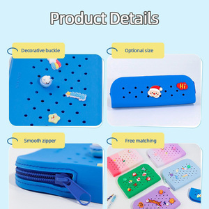 Gran capacidad DIY patrones decorativos bolsa <span class=keywords><strong>de</strong></span> lápiz <span class=keywords><strong>de</strong></span> silicona bolsa <span class=keywords><strong>de</strong></span> almacenamiento <span class=keywords><strong>de</strong></span> papelería con encanto para organización <span class=keywords><strong>de</strong></span> estuche <span class=keywords><strong>de</strong></span> lápices - Product Image 2