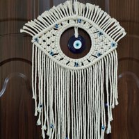Fait à la main bohème macramé tenture murale capteur de rêves mauvais œil tissé ornement pour chambre maison Style Simple Portable artisanat cadeau
