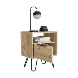 DB Skyoner <b>Light</b> <b>Oak</b> Single Drawer Nightstand Modern Minimalist Design for Bedroom or Living Room - Product Image 2