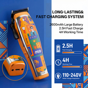 Máquina <span class=keywords><strong>de</strong></span> Cortar Pelo Eléctrica Profesional con Diseño <span class=keywords><strong>de</strong></span> Graffiti, Recortadora <span class=keywords><strong>de</strong></span> Barbero Recargable <span class=keywords><strong>de</strong></span> 2600 mAh, Máquinas <span class=keywords><strong>de</strong></span> Barbería - Product Image 2