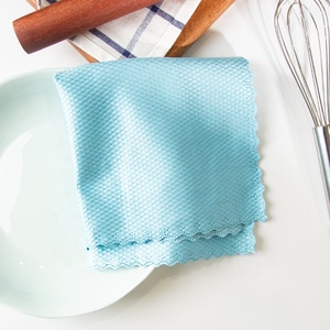 Gloway <span class=keywords><strong>chiffon</strong></span> de cuisine réutilisable absorbant non pelucheux <span class=keywords><strong>chiffon</strong></span> de nettoyage en microfibre écailles de poisson pour miroir à vaisselle et fenêtres - Product Image 1