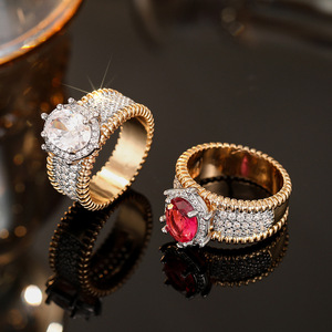 Anello con bordo bicolore per donna, stile urbano francese, elegante, alla moda, accessori per tutti i giorni - Product Image 3