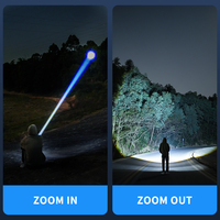 Lampe torche LED haute puissance rechargeable avec plusieurs modes d'éclairage, corps en alliage d'aluminium, lampe tactique d'extérieur