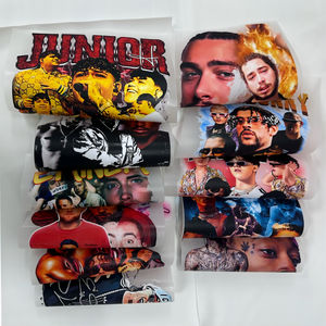 Autocollants personnalisés pour T-shirts de rappeurs américains, tous designs, lavables, imperméables, impression DTF pour transfert à chaud - Product Image 1