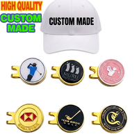 Vente en gros de clips de casquette de golf en métal, style antique et moderne, avec logo personnalisé, marqueurs de balle de golf en émail souple et support magnétique, pour cadeaux de golf