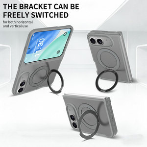 OEM ODM แม่เหล็ก 360 องศา °   เคสวงแหวนหมุนได้สำหรับ iPhone 18 Fold แบบโปร่งแสงด้าน ป้องกันแรงกระแทก ป้องกันการตกกระแทก 4 มุม - Product Image 2