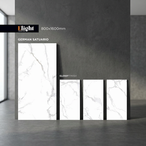 Azulejos de porcelana pulida para suelo y pared con aspecto de mármol, diseño cerámico premium, German Statuario, 800x1600 mm - Product Image 1