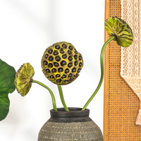 Pousses de lotus artificielles de haute qualité, très réalistes, en plastique durable, pour la décoration de la maison, de Thanksgiving, de mariages et de Noël