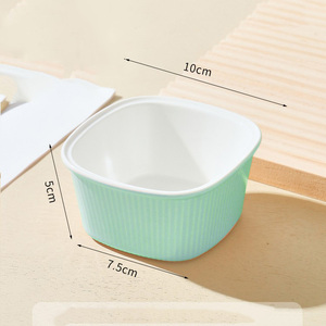 210ml Le plus récent carré coloré ramequin crème brûlée ramequin soufflé en porcelaine - Product Image 6