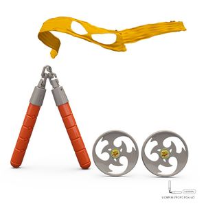 Ensemble d'armes de <span class=keywords><strong>ninja</strong></span> pour déguisement : Nunchakus, <span class=keywords><strong>Couteaux</strong></span> Sai, Étoiles à lancer, Masques pour les yeux, Accessoires de cosplay, Armes de <span class=keywords><strong>ninja</strong></span> jouets, Accessoires de cosplay - Product Image 4