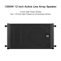 Line Array 12 pouces Haut-parleur extérieur bidirectionnel étanche Line Array Armoire de haut-parleurs actifs Line Array Haut-parleurs professionnels
