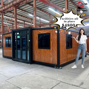 Casas prefabricadas extensibles multifuncionales listas para enviar Casas pequeñas Contenedor deslizante Villa en Material de panel sándwich - Product Image 1