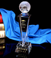 OEM plaque de cristal acrylique trophée pour souvenir avec logo gravé