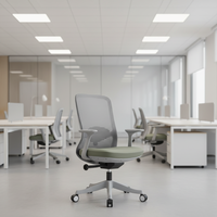 Chaises de bureau ergonomiques en maille, réglables en hauteur, dossier mobile, chaise de personnel pivotante de luxe avec accoudoirs en nylon