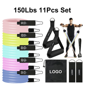 Macaron Color 11pcs Resistance <b>Bands</b> Set Latex <b>Workout</b> <b>Bands</b> Fitness Exercise Kit Home Gym OEM - Product Image 1