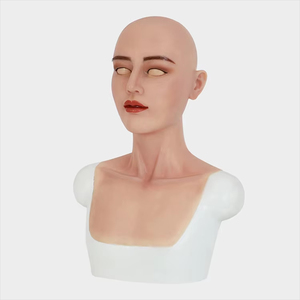 Maschera femminile in Silicone Rona copricapo per il collo e il trucco per il viso per Crossdresser Cosplay - Product Image 2
