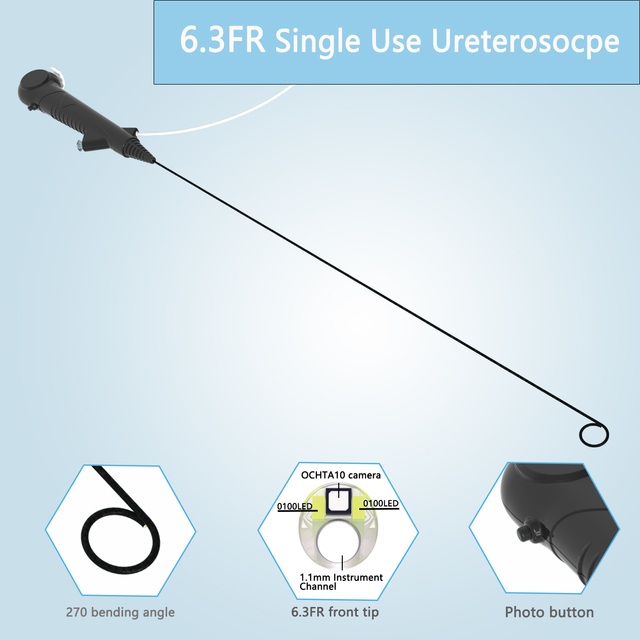 New Durable Feature Disposable Ureteroscope Endoscope Wholesale Medical Veterinary Endoscope