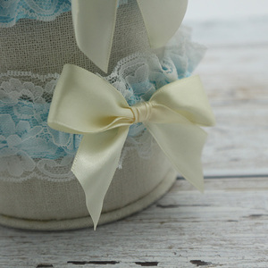 Ensemble de jarretelles de mariage en ruban de satin bleu clair avec nœud en dentelle <span class=keywords><strong>ivoire</strong></span> pour la décoration de la jambe, jarretelles élégantes - Product Image 3