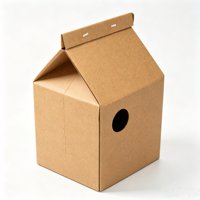 KYOSEI Maison-griffoir pour chat en papier ondulé de liège écologique, pliable, design moderne et minimaliste, durable et léger, jouet pour