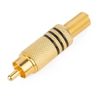Connecteur RCA mâle en cuivre 1P AV 12V 1.5A pour pièces de soudage audio et vidéo PC