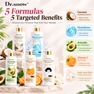 Beurre corporel éclaircissant à la vitamine C, au glutathion et à l'acide kojique, personnalisé par OEM, pour un teint uniforme, pour femmes. - Product Image 2