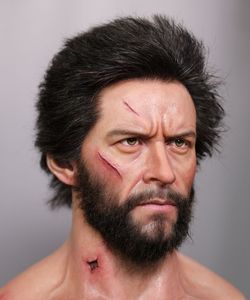 Statue de buste de célébrité réaliste sur mesure de <span class=keywords><strong>Wolverine</strong></span>, personnage de film, grandeur nature, en résine et silicone - Product Image 5