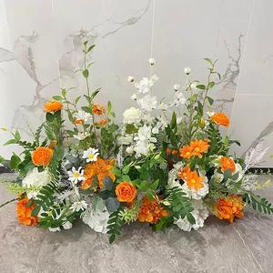 Hortensia rose grande taille et boule de rose rouge centre de table de mariage décoration de noël populaire - Product Image 1