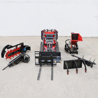 Caricatore cingolato 280kg 350kg 500kg 1000kg caricatore compatto per minipala cingolata con accessori per trincia forestale