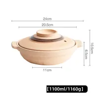 Marmite à soupe japonaise au design moderne Casserole en céramique résistante aux hautes températures pour cuisinière à gaz pour casserole à riz et nouilles