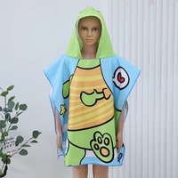 Serviette de plage douce en microfibre de haute qualité peignoir à langer piscine serviette à capuche Poncho pour enfants