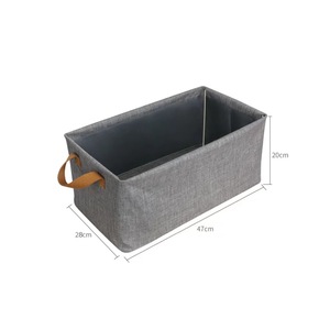 Clothing Organizer Fabric <b>Storage</b> Bins Rectangle Foldable <b>Stackable</b> With Handles For <b>Wardrobe</b> Closet Organization - Product Image 5