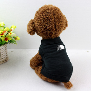 سترة الوجه الكلب في 11 لون سترات صيفية ملابس الحيوانات الأليفة القطن الكلب فارغ تي شيرت - Product Image 3