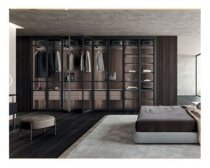 Armoire moderne de luxe, designs d'armoires, séche-linge, chambre principale, armoire double à 8 portes pour fille - Product Image 6