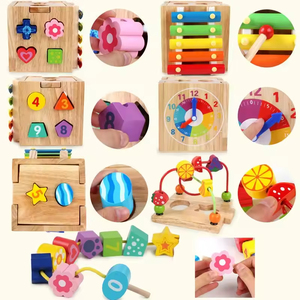<b>Wooden</b> Sorting <b>Toys</b> for Toddlers with Matching <b>Box</b>, Shape Sorter Color Educational Learning <b>Toy</b> for 1 2 3 Year Old - Product Image 4