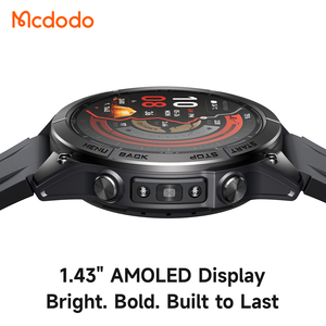 Montre connectée de sport Mcdodo 735 pour activités de plein air, écran AMOLED 1,43 pouces, plus de 100 modes sportifs, étanche <span class=keywords><strong>5</strong></span> <span class=keywords><strong>ATM</strong></span>, batterie 550 mAh, 15 jours d'autonomie en appel et suivi de la santé - Product Image 3