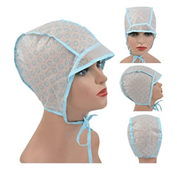 Kit de coloration capillaire : Bonnet de coloration pour mèches, bonnet de teinture, bonnet de gommeur avec crochet en plastique pour la coloration et la coiffure