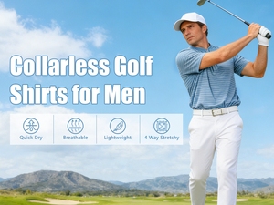 Camisetas de Golf a Rayas Henley para <span class=keywords><strong>Hombre</strong></span>, Elásticas en Cuatro Direcciones, Secado Rápido, Transpirables, de Nailon/Spandex, OEM ODM - Product Image 3