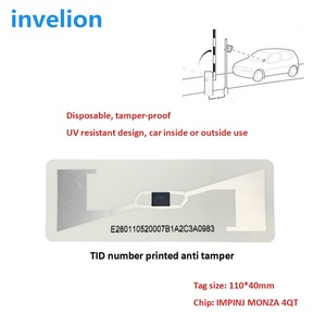 Impreso TID diseño resistente a los rayos UV UHF parabrisas de vehículos pegatina antidesgarro adhesivo pasivo etiqueta <span class=keywords><strong>RFID</strong></span> para estacionamiento de automóviles - Product Image 4