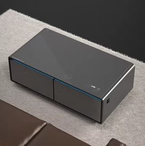 <span class=keywords><strong>Tavolino</strong></span> da Caffè Quadrato Intelligente con <span class=keywords><strong>Mini</strong></span> Frigo Integrato, Altoparlante, Ricarica Wireless e Spazio di Archiviazione Multifunzionale per Soggiorno - Product Image 4