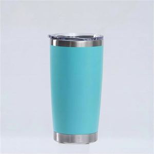 Gobelet isotherme noir de 20 onces en acier inoxydable, revêtement poudré mat, paroi intérieure sans soudure, anti-fuite, mug de voyage ASM25 - Product Image 3