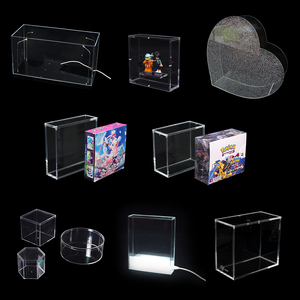 Poisson <span class=keywords><strong>argent</strong></span> gâteau maquillage boîtes en plastique cadeau présent bougie tissu stockage acrylique ETB boîtes bacs Pokémon Booster boîte pour stocker - Product Image 1