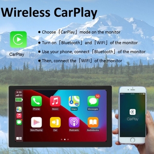 4K + 1080P Cámara dual 7 pulgadas Grabador DVR portátil <span class=keywords><strong>Carplay</strong></span> Pantalla táctil Inalámbrico <span class=keywords><strong>Carplay</strong></span> Android Auto - Product Image 2