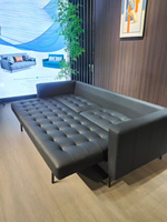 Canapé de bureau multifonctionnel, canapé en cuir pliable durable pour la réception de bureau et les moments de repos temporaires