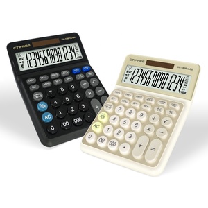 Calculatrice <span class=keywords><strong>de</strong></span> bureau financière solaire en plastique, calendrier, outils <span class=keywords><strong>de</strong></span> calcul fiscal et monétaire, usage général, grand écran, maison, bureau, mathématiques quotidiennes - Product Image 1