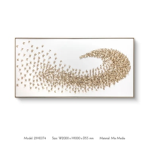 Decoración del hogar 3D Arte de medios mixtos Mariposas de <span class=keywords><strong>cuero</strong></span> Obra DE ARTE Pinturas modernas y artes de pared Mariposa - Product Image 3