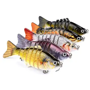 10cm 15.5g Trout Bionic Lifelike Artificial 7 Segment Multi Jointed Bass Fishing Lure Kits Hard Swimbait With Box Package