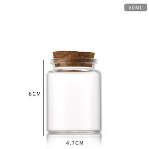 Hete Aanbieding 50ml 80ml 150ml 200ml Snoepflesje Driftfles Glazen Wensfles met Kurkstop - Product Image 5