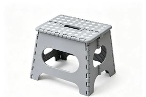 Tabouret de salle de bain pliable léger et peu encombrant pour enfants, tabouret portable moderne en plastique pour appartement, hôtel et usage extérieur - Product Image 2