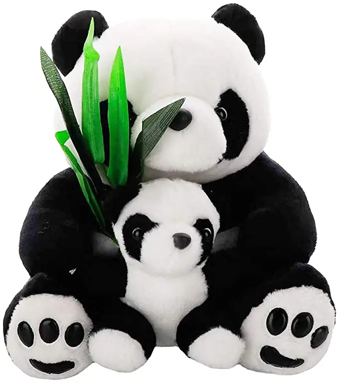 Tùy Chỉnh Plush Panda Thú Nhồi Bông Với Panda Bé Mềm Đồ Chơi Mẹ Bản Địa & Baby Plush Bamboo Panda