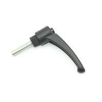 Quick Release Adjustable Lever Handle Plastic Indexing Reposition Button M6 M8 M10 for Machine Tool Jig Fixture Clamping Use
